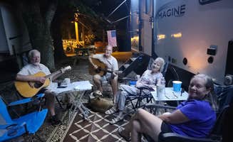 Donna B.'s photo of camping with pets at Ozark RV Park and Cabins near Greers Ferry Lake