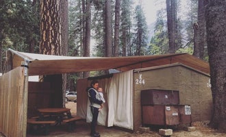 Camping near Porcupine Flat Campground — Yosemite National Park: Housekeeping Camp — Yosemite National Park, Yosemite Valley, California