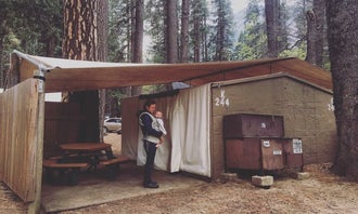 Camping near Upper Pines Campground — Yosemite National Park: Housekeeping Camp — Yosemite National Park, Yosemite Valley, California