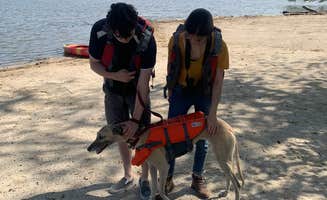 Tracy E.'s photo of camping with pets at Kayak Starved Rock Campground near Ottawa, IL