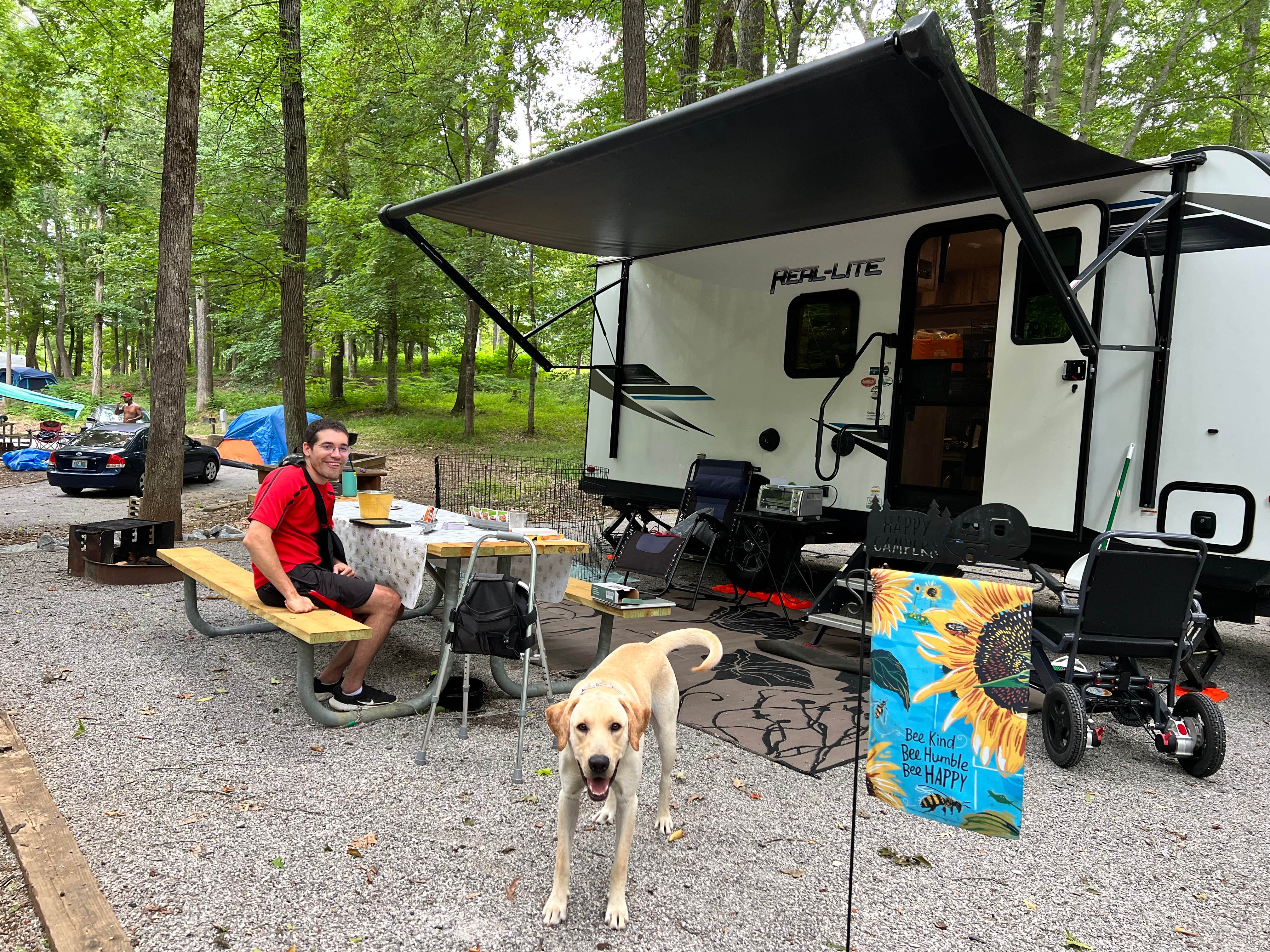 Maggie  C.'s photo of camping with pets at Hurricane Creek near Cadiz, KY