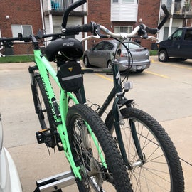 Shown here my 29'er and 26" bikes 