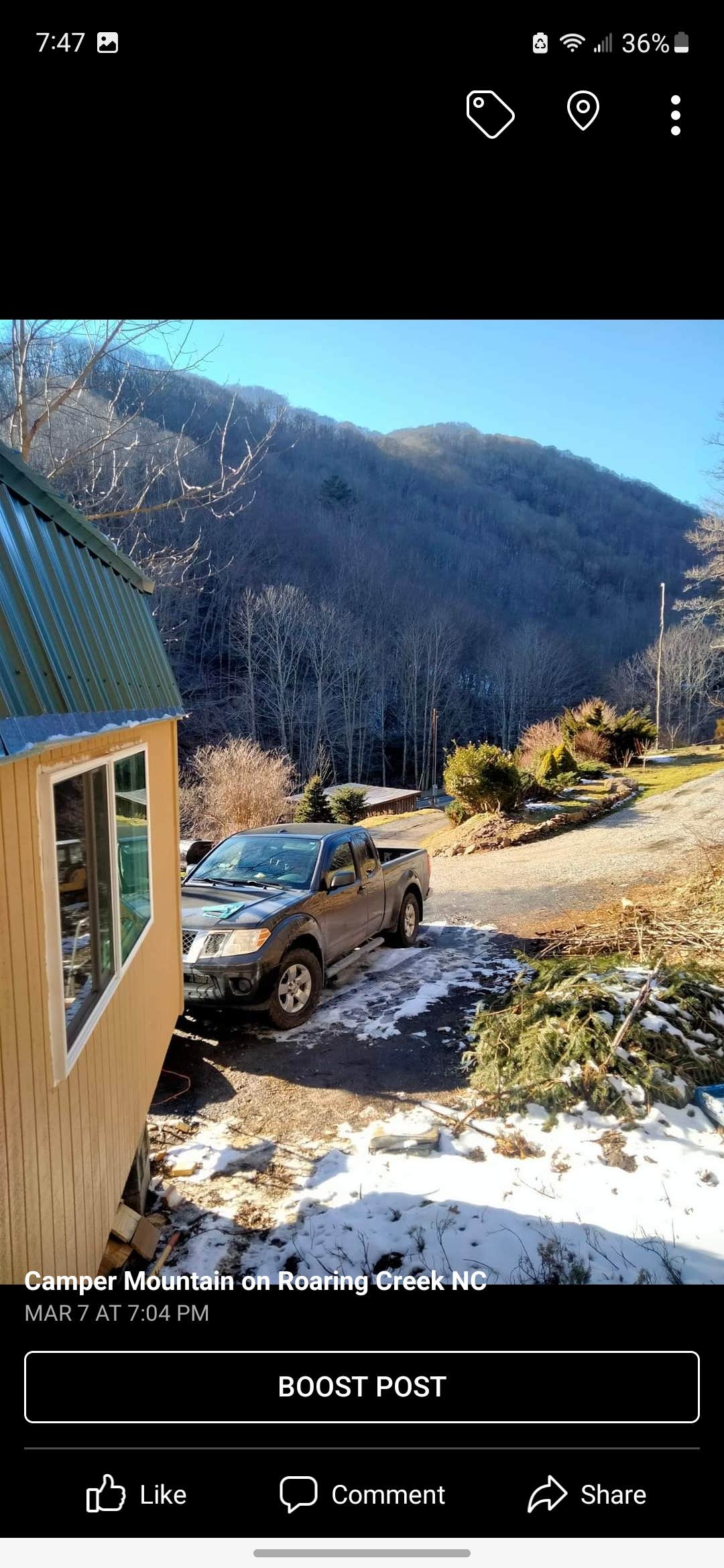 Camper-submitted photo at Camper Mountain on Roaring Creek near Vilas, NC