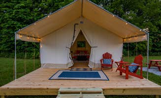 Branch Out Glamping's photo of glamping accommodations at Roaring River Hills Campground & Cabins near Berryville, AR