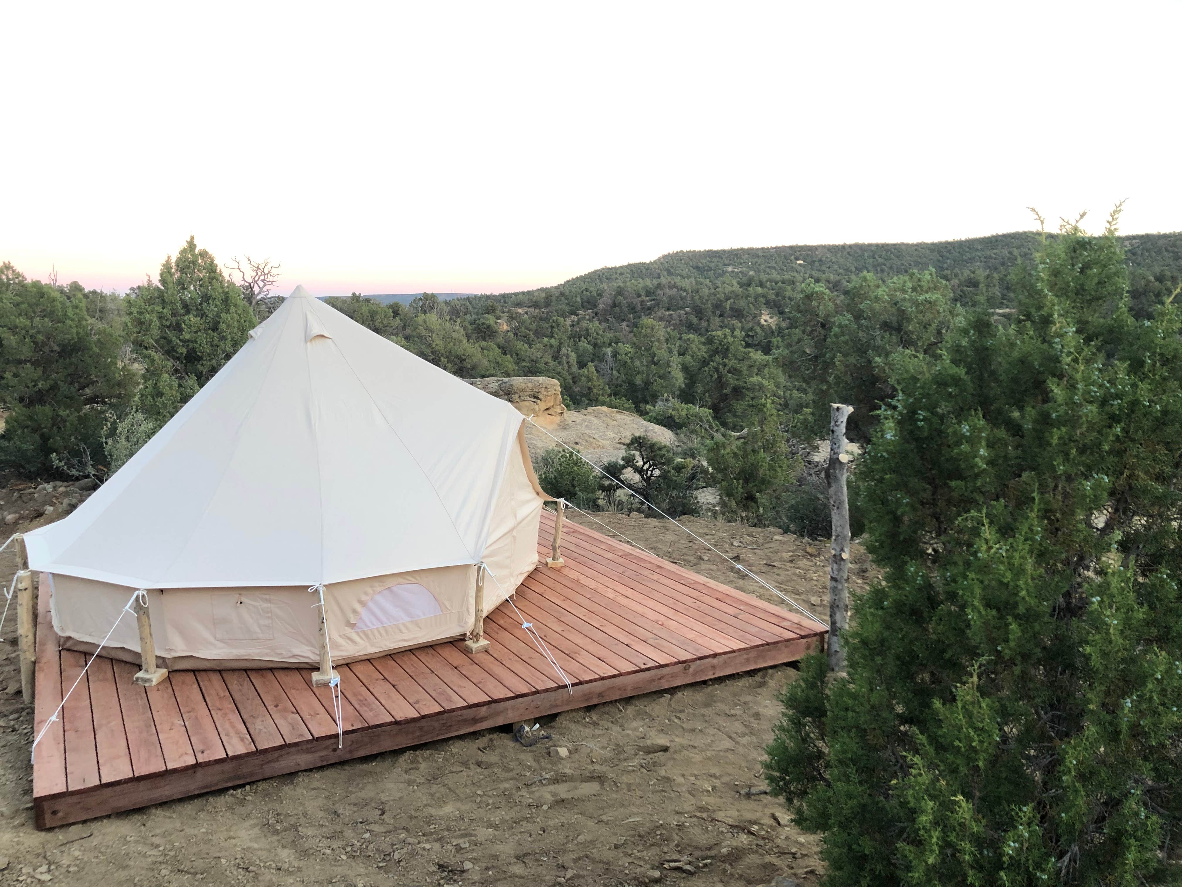 Dan C.'s photo of tent camping at Tent on the rocks Navajo Lake Retreat Wild-u-can near Purgatory, CO