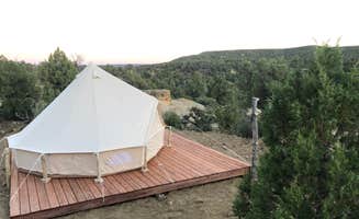 Dan C.'s photo of tent camping at Tent on the rocks Navajo Lake Retreat Wild-u-can in New Mexico