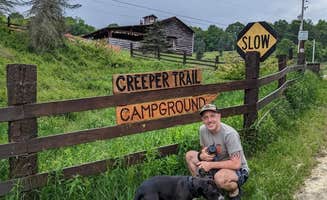 Kristi D.'s photo of camping with pets at Creeper Trail Campground near Mouth of Wilson, VA
