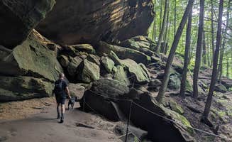 Kristi D.'s photo of camping with pets at Hocking Hills State Park Campground near Nelsonville, OH