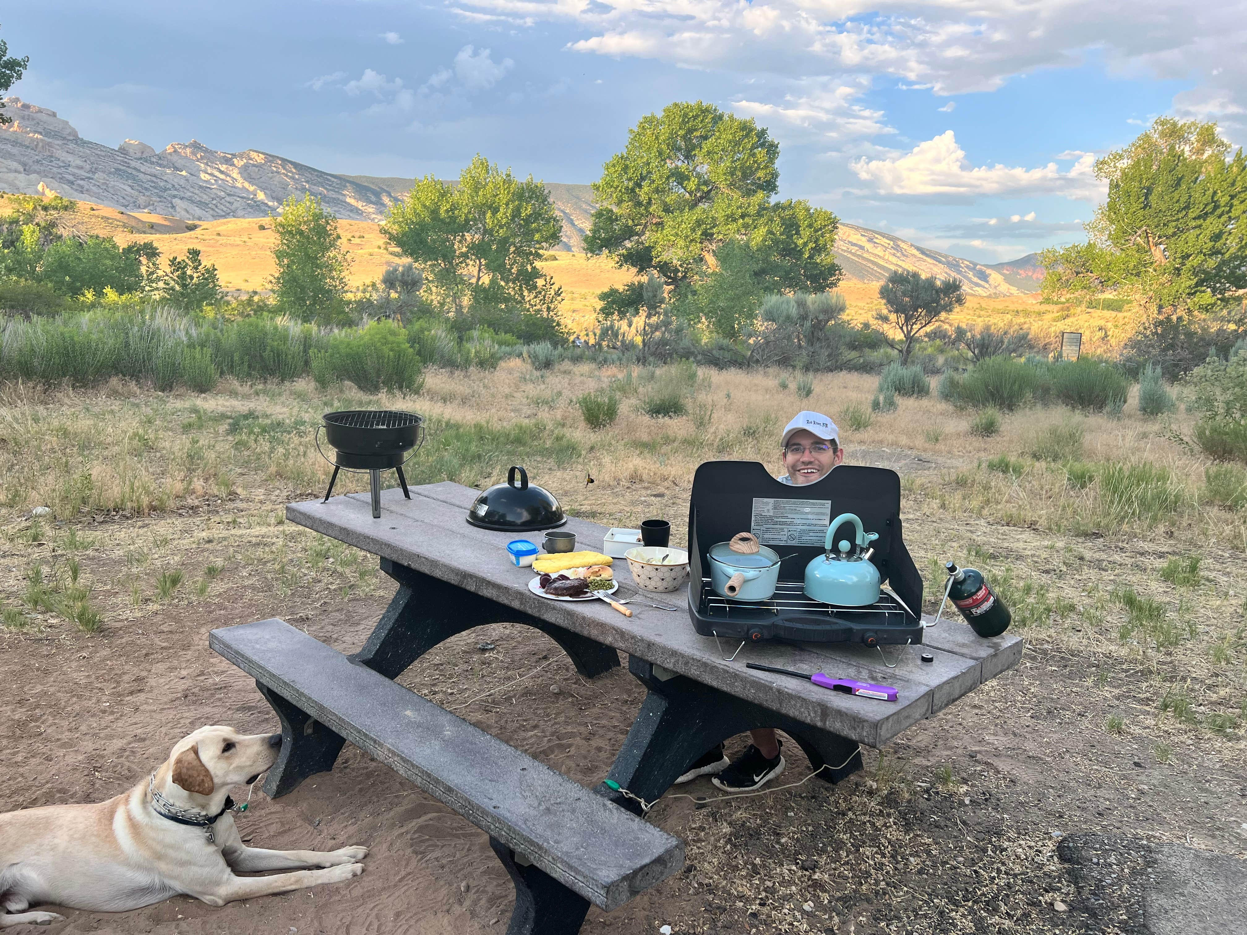 Maggie  C.'s photo of camping with pets at Green River Campground — Dinosaur National Monument near Dinosaur National Monument