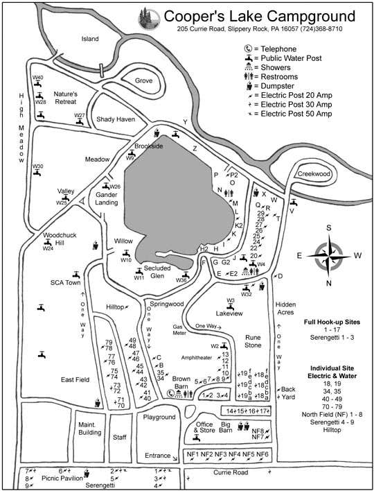 Slippery rock on sale campground