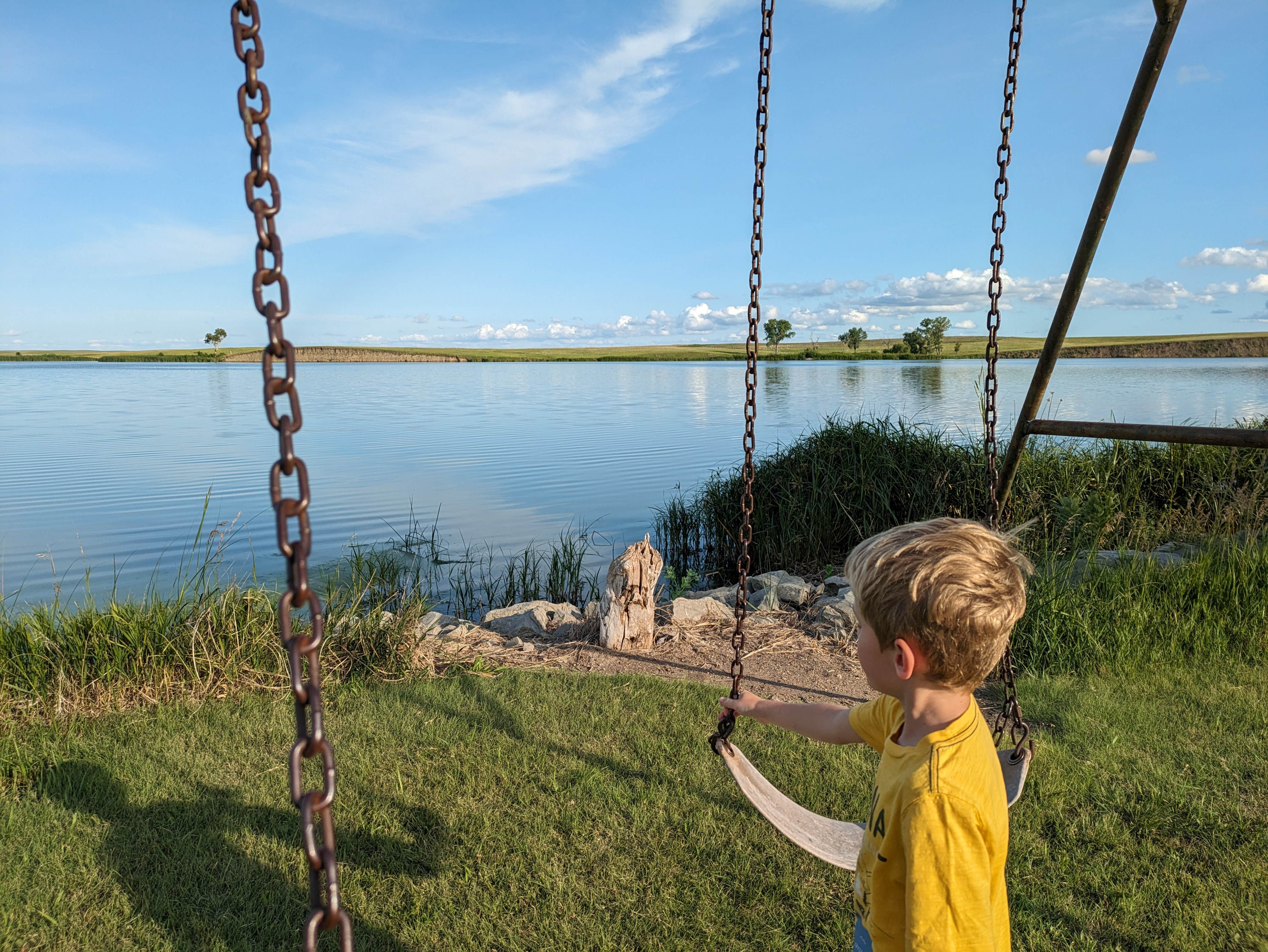 Justin H.'s photo of a dispersed camping area at Byre Lake Recreation Area near Fort Pierre, SD