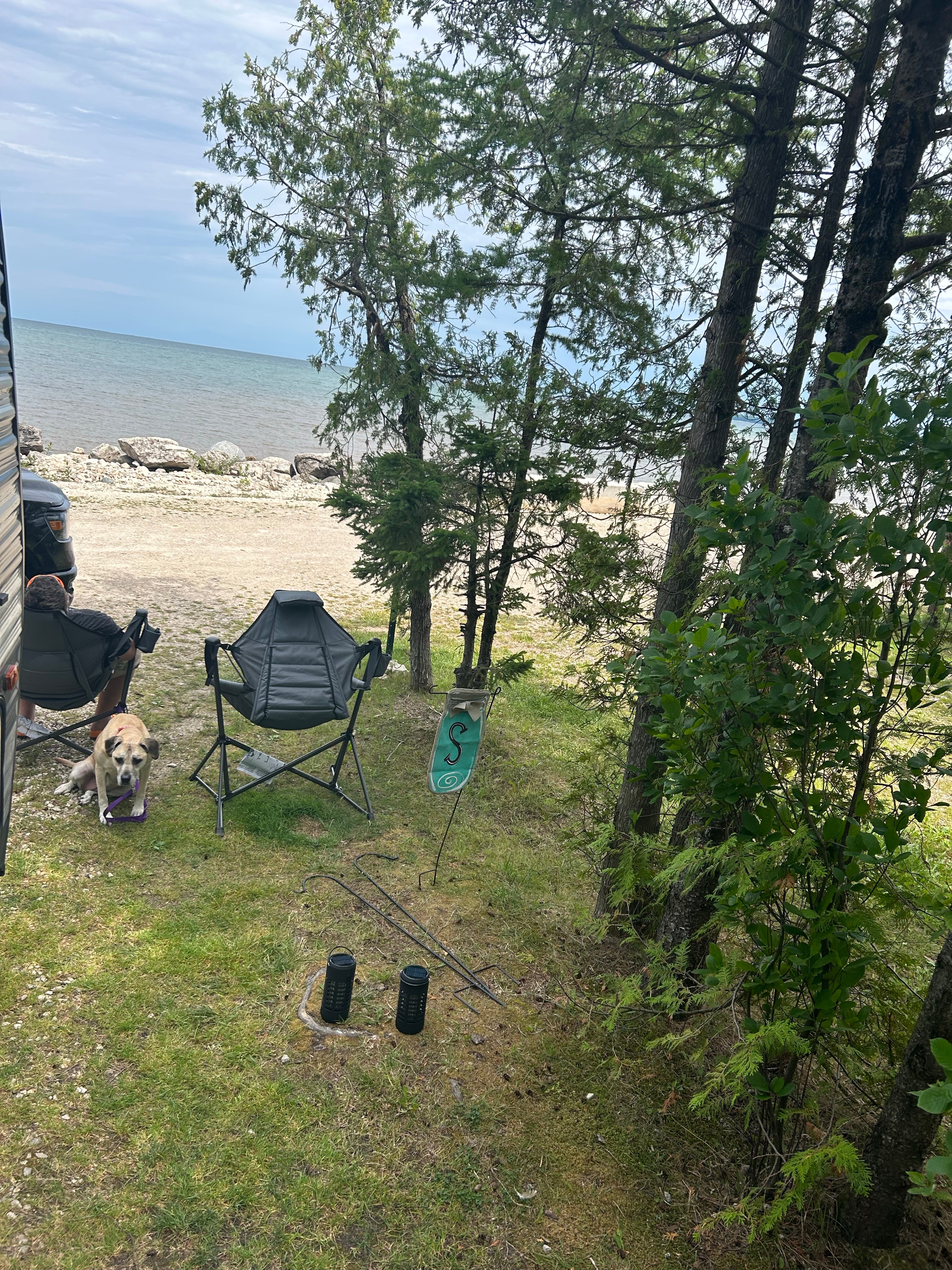 Camper submitted image from Castle Rock Lakefront Mackinac Trail Campground - 1