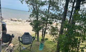 Camping near Wilderness State Park Camping: Castle Rock Lakefront Mackinac Trail Campground, St. Ignace, Michigan