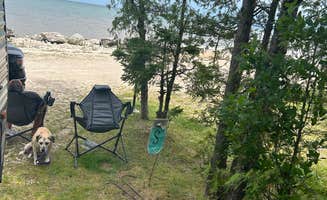 Jen's photo of camping with pets at Castle Rock Lakefront Mackinac Trail Campground near Cross Village, MI
