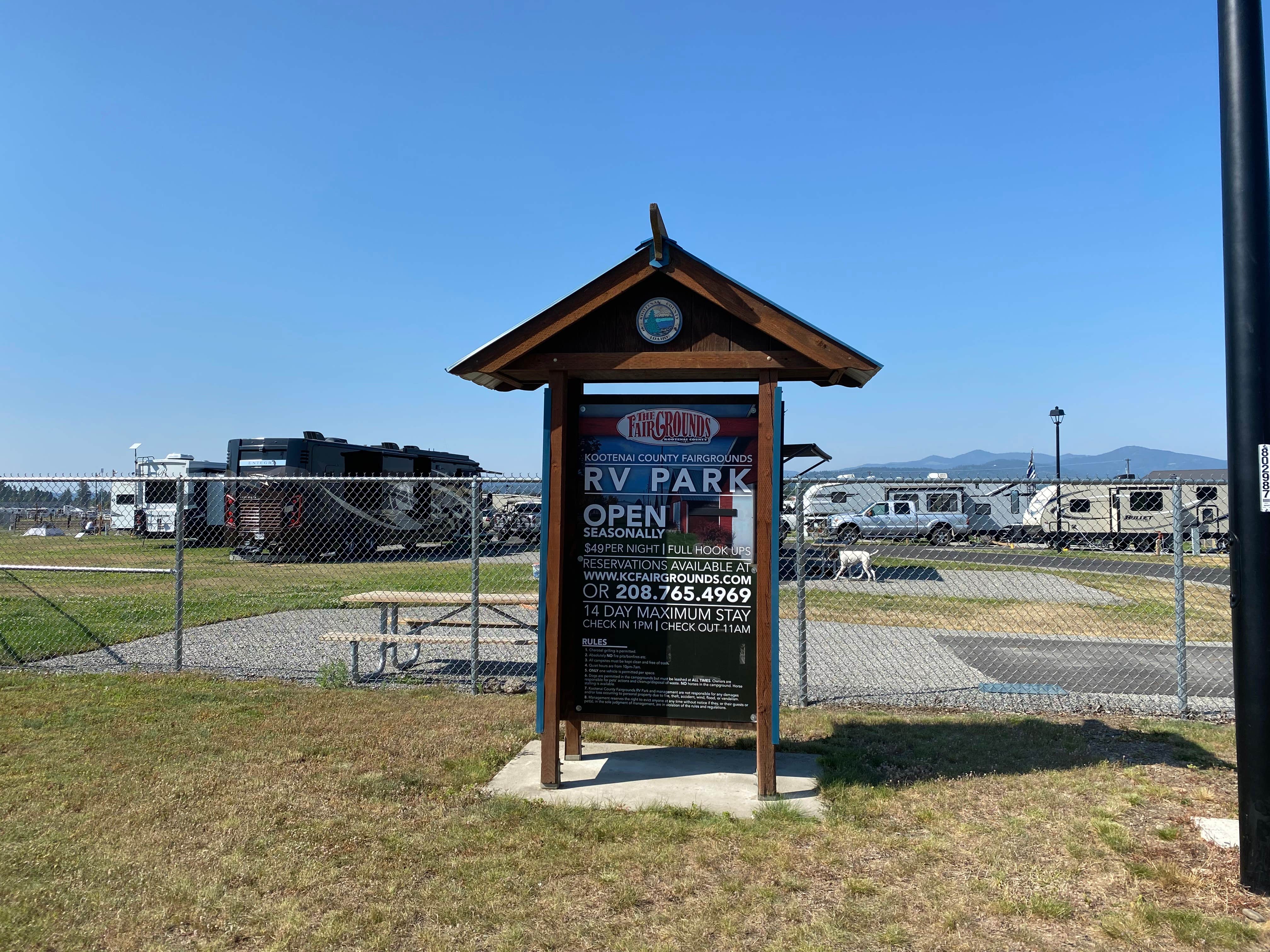 Camper-submitted photo at Kootenai County Fairgrounds RV Park near Harrison, ID