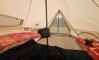 Damon O.'s photo of glamping accommodations at Snowshoe Valley Camping near Philippi, WV