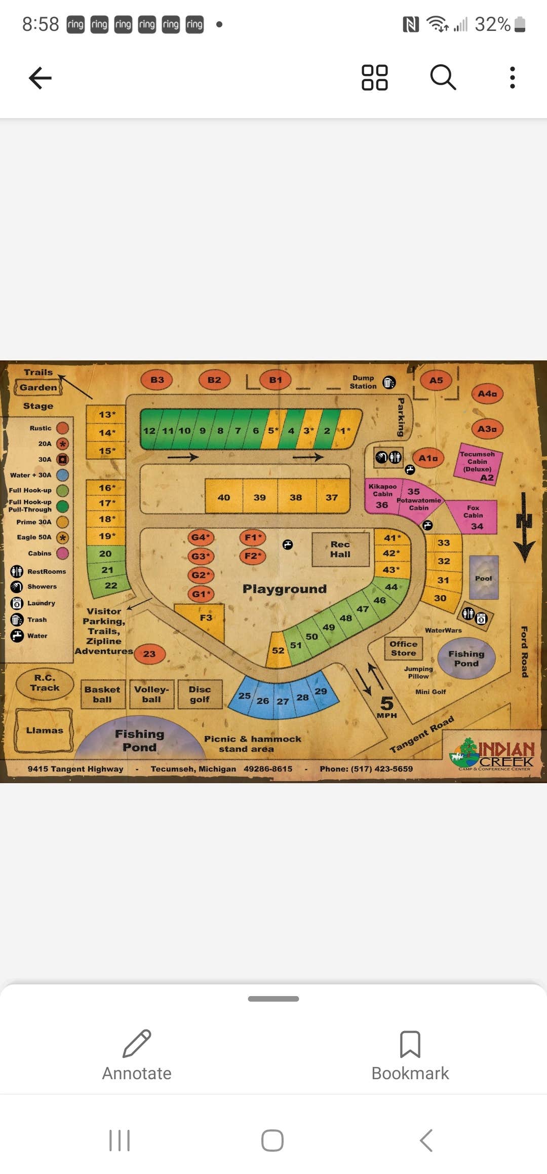 Camper-submitted photo at Indian Creek Camp & Conference Center near Deerfield, MI