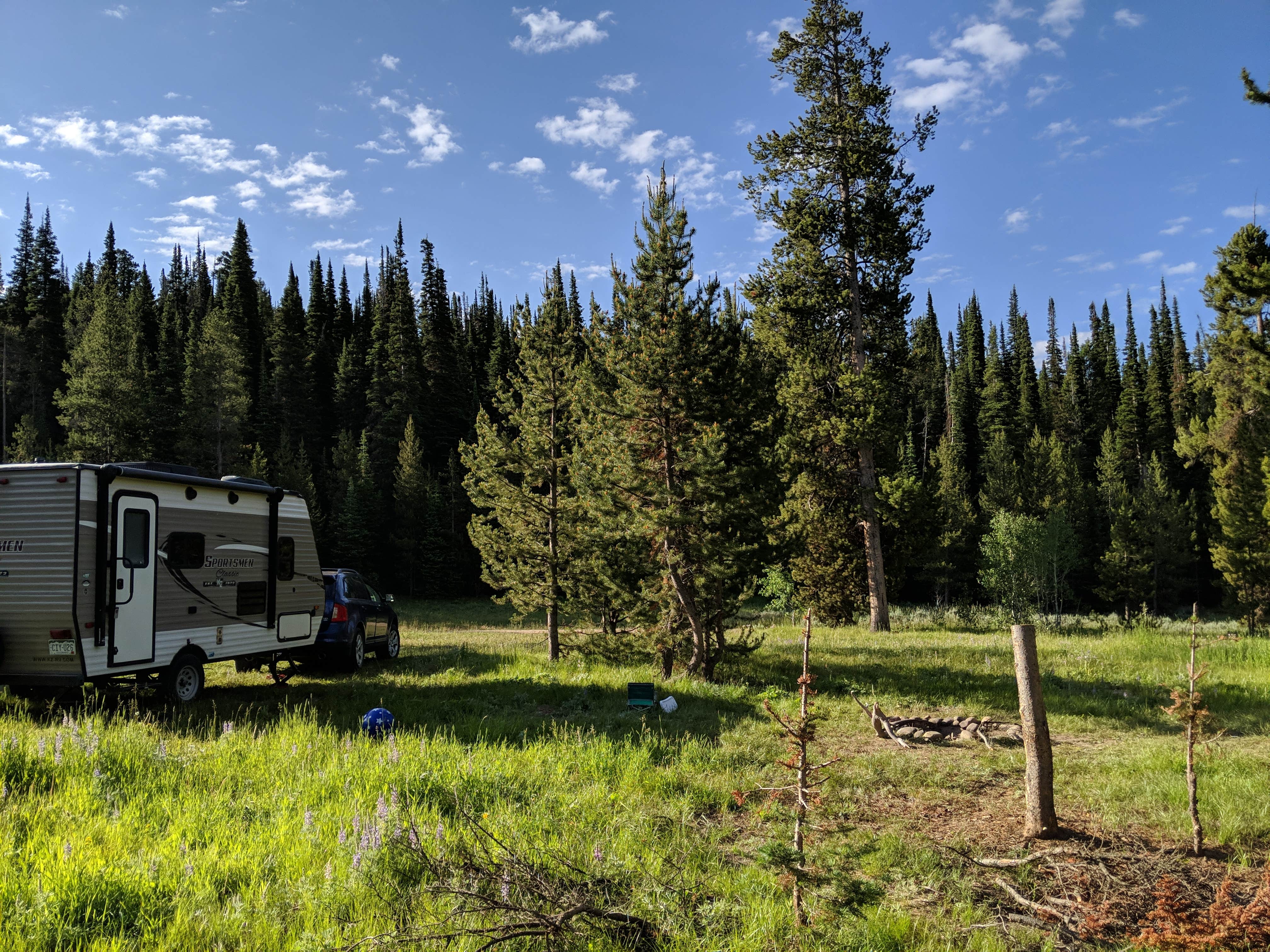 Camping near Hoback Guard Station: Fisherman Creek Road, Bondurant, Wyoming