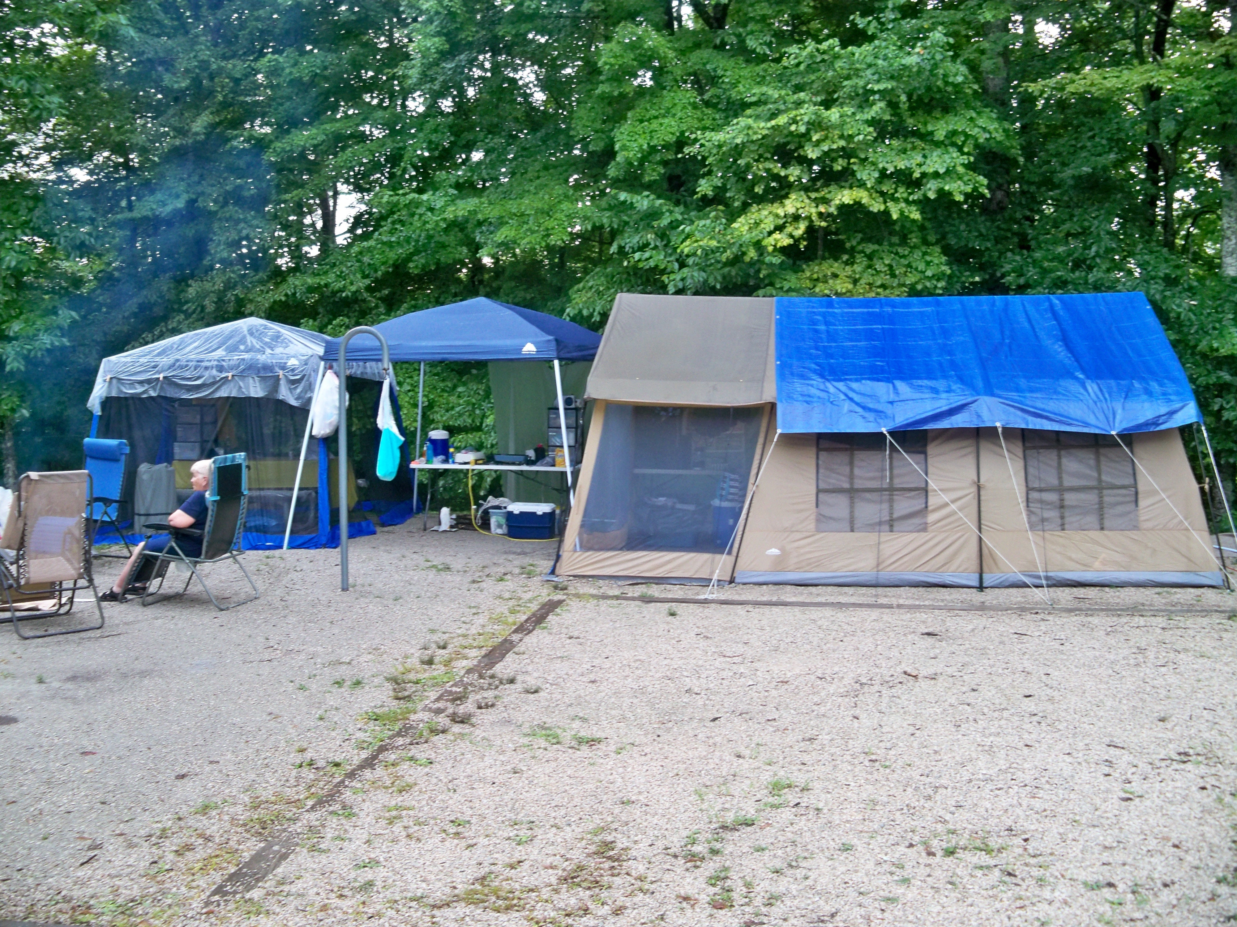 Tent city on site 15
