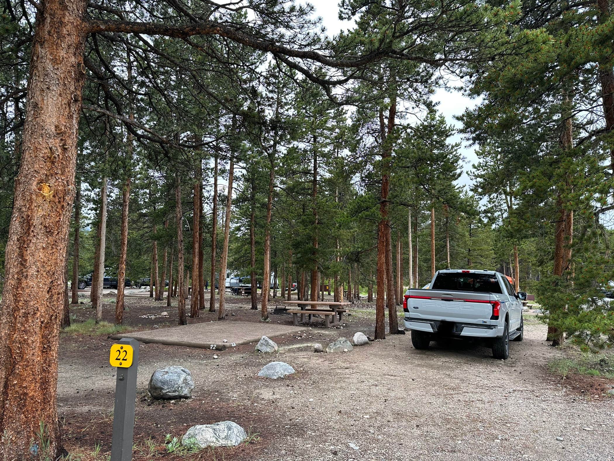 Glacier basin campground outlet best sites