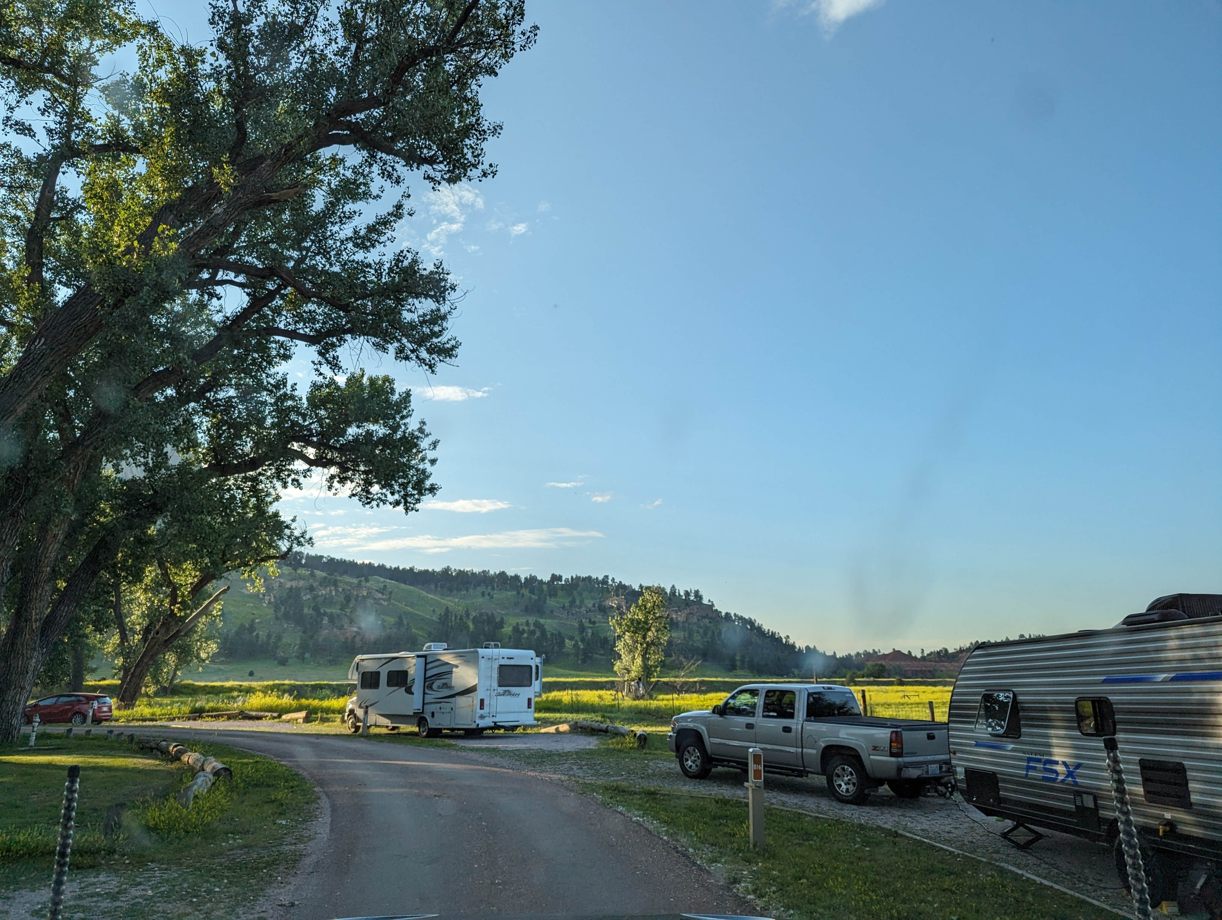 Kristi D.'s photo of rv camping at Belle Fourche Campground at Devils Tower — Devils Tower National Monument near Gillette, WY