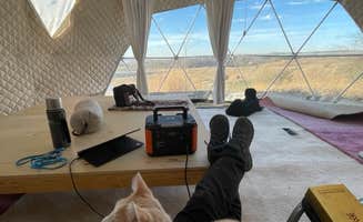Anna W.'s photo of camping with pets at Nature Haven at Red Rock Lake near Des Moines, IA