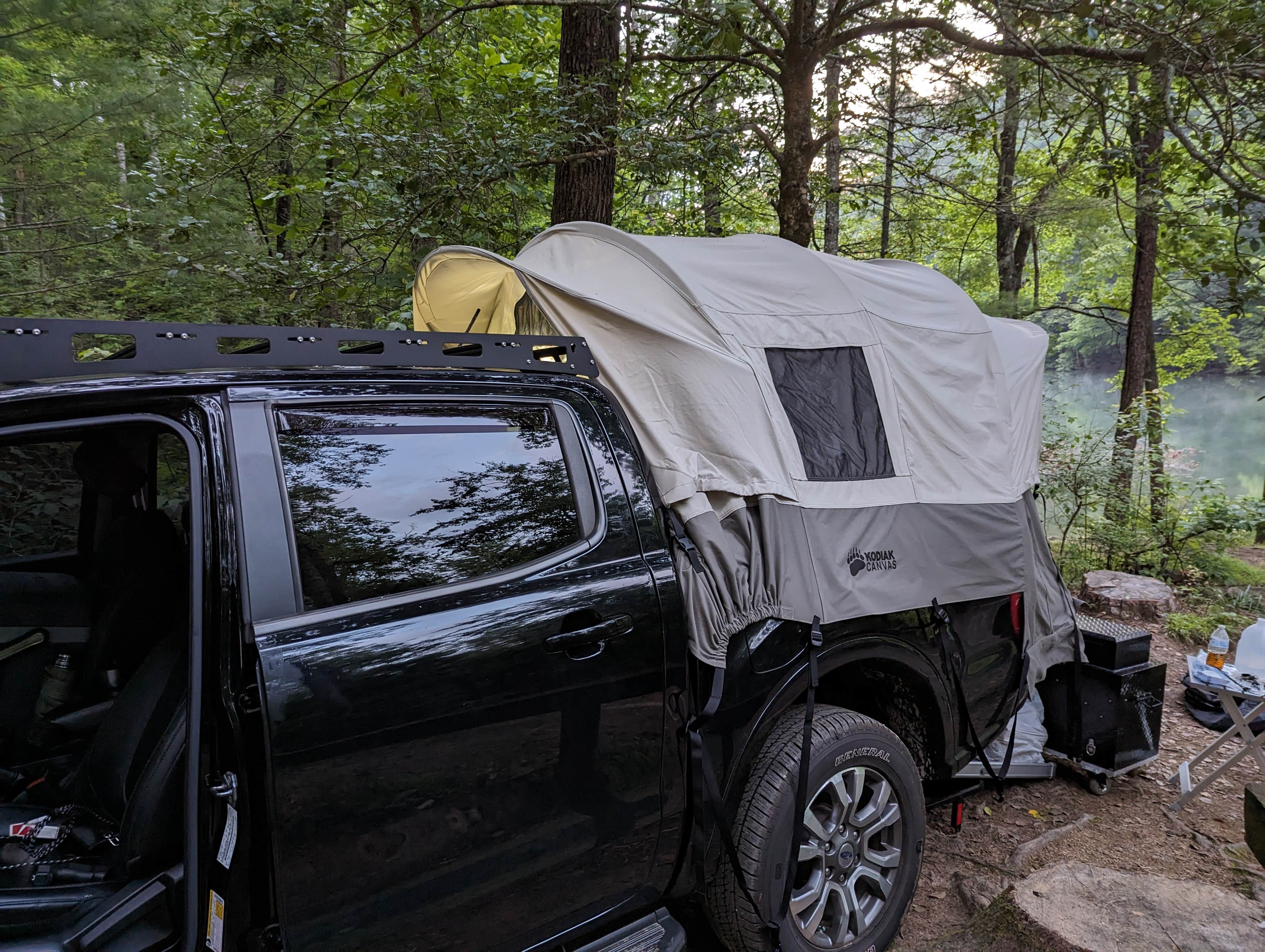 Steve K.'s photo of a dispersed camping area at Long Hungry Road Dispersed Campsites near Almond, NC
