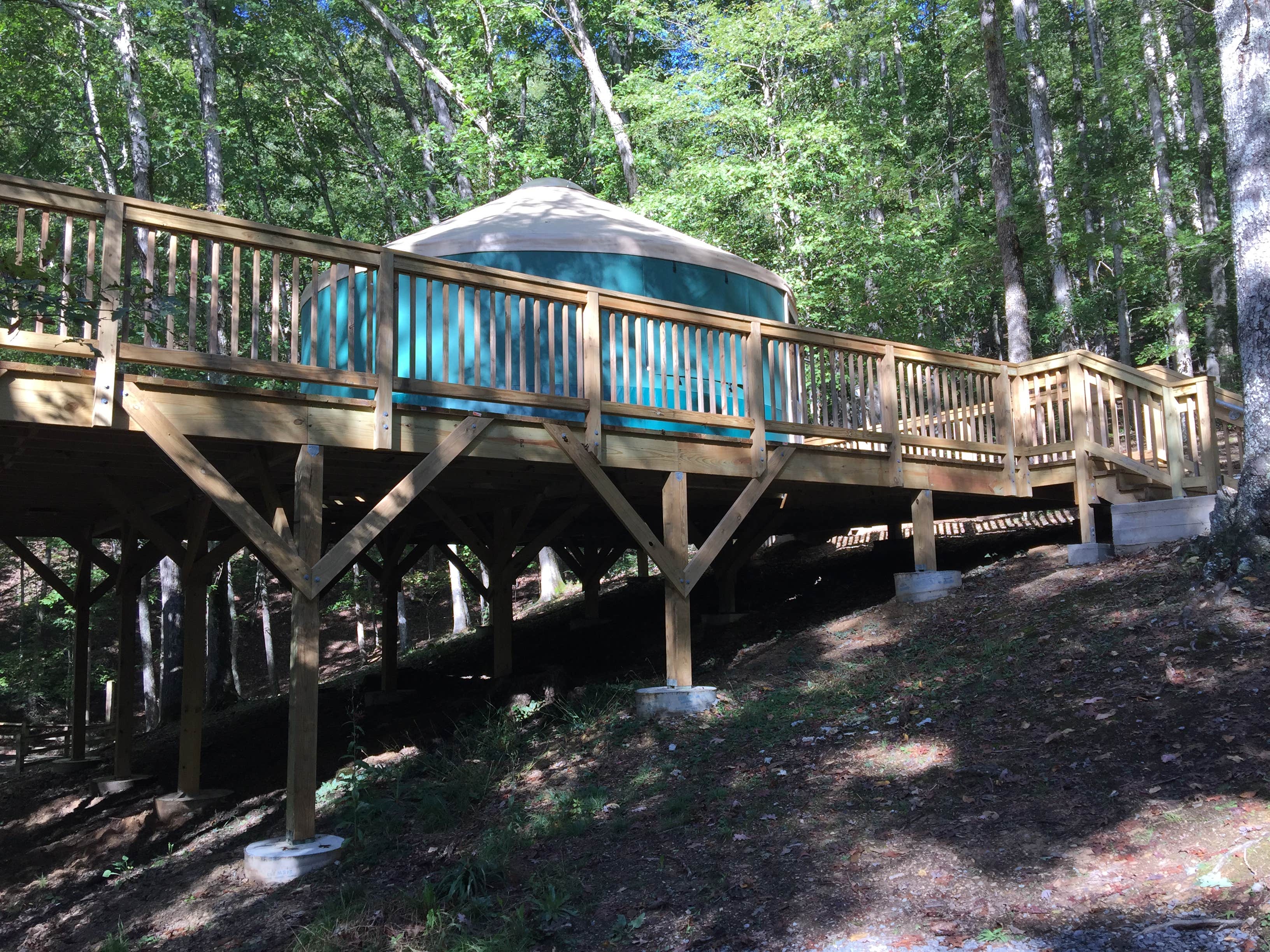 Stephanie J.'s photo of glamping accommodations at Royal Oak Campground — Hungry Mother State Park near Atkins, VA
