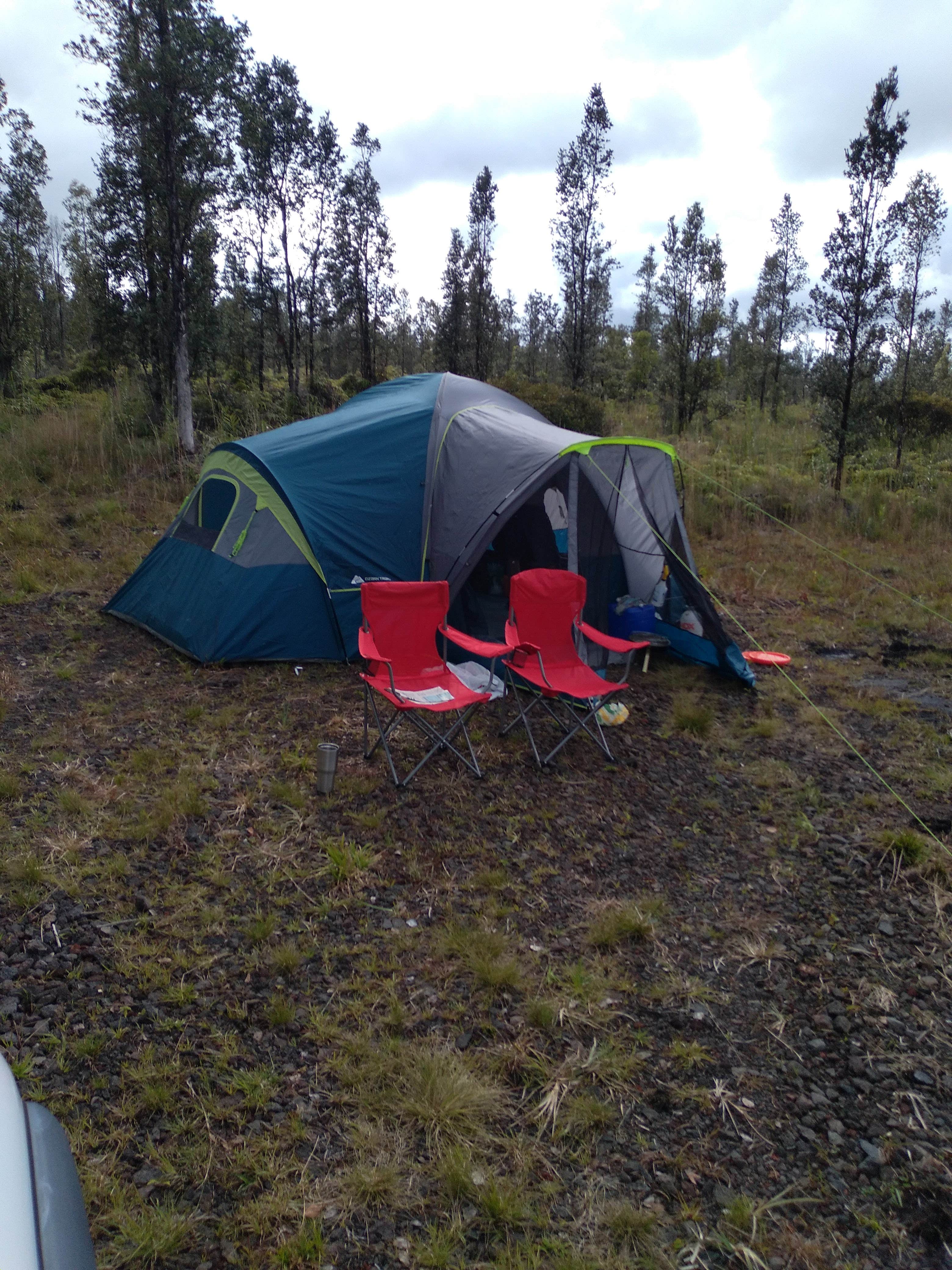 Elizabeth &.'s photo of tent camping at Hotbox'n Hawaii near Hawaiian Paradise Park, HI