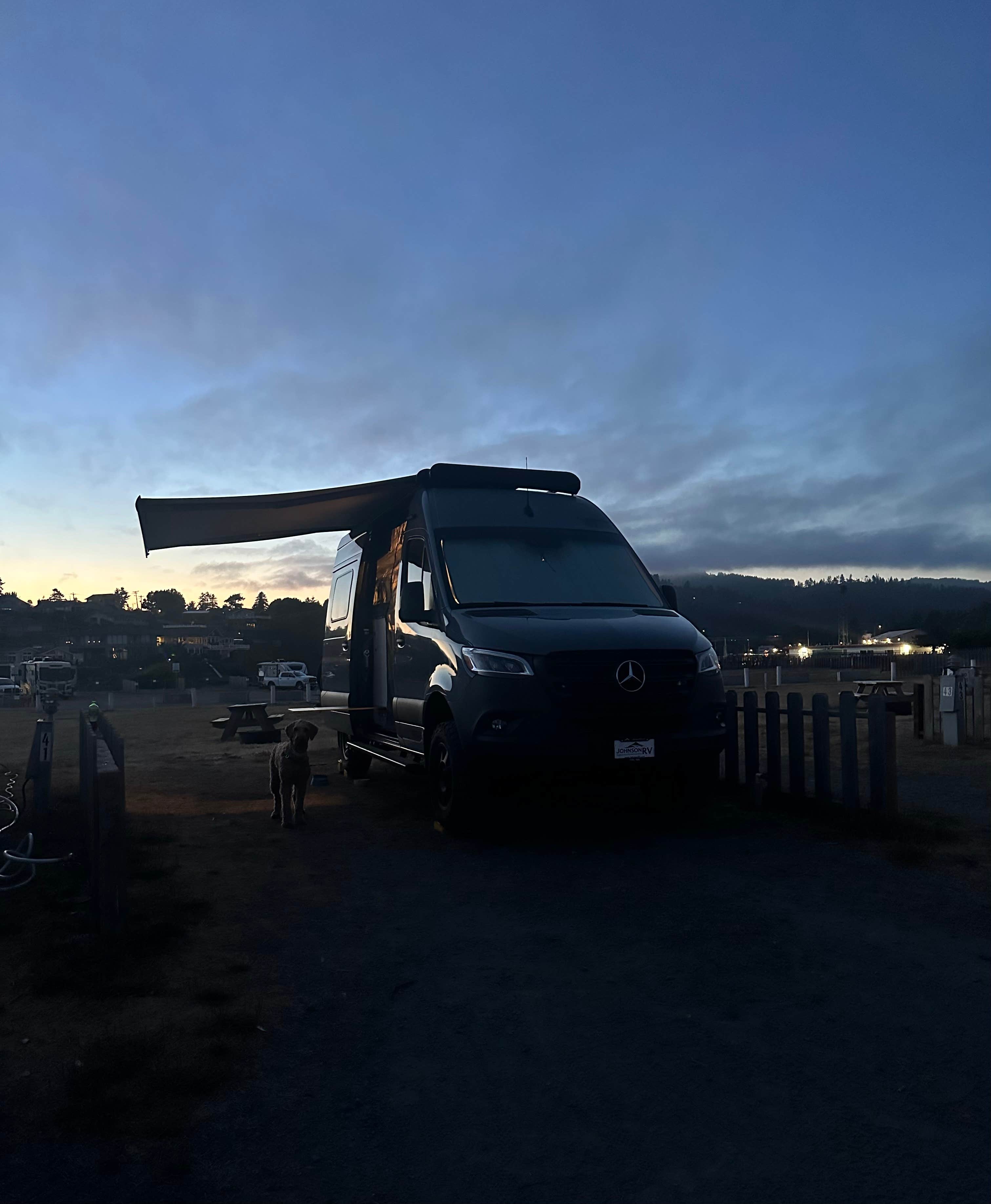 kimberly W.'s photo of camping with pets at Beachfront RV Park near Smith River, CA