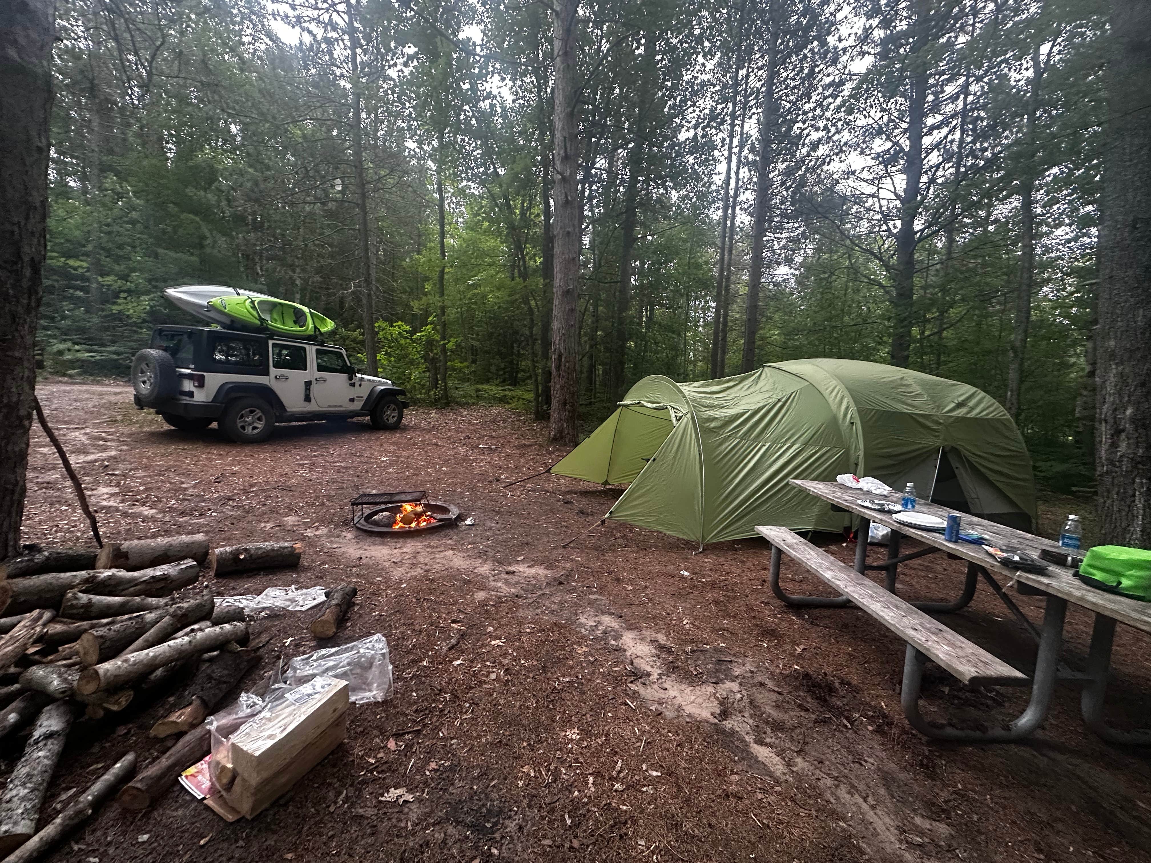 Camper-submitted photo at Hovey Lake Campsites near Trenary, MI