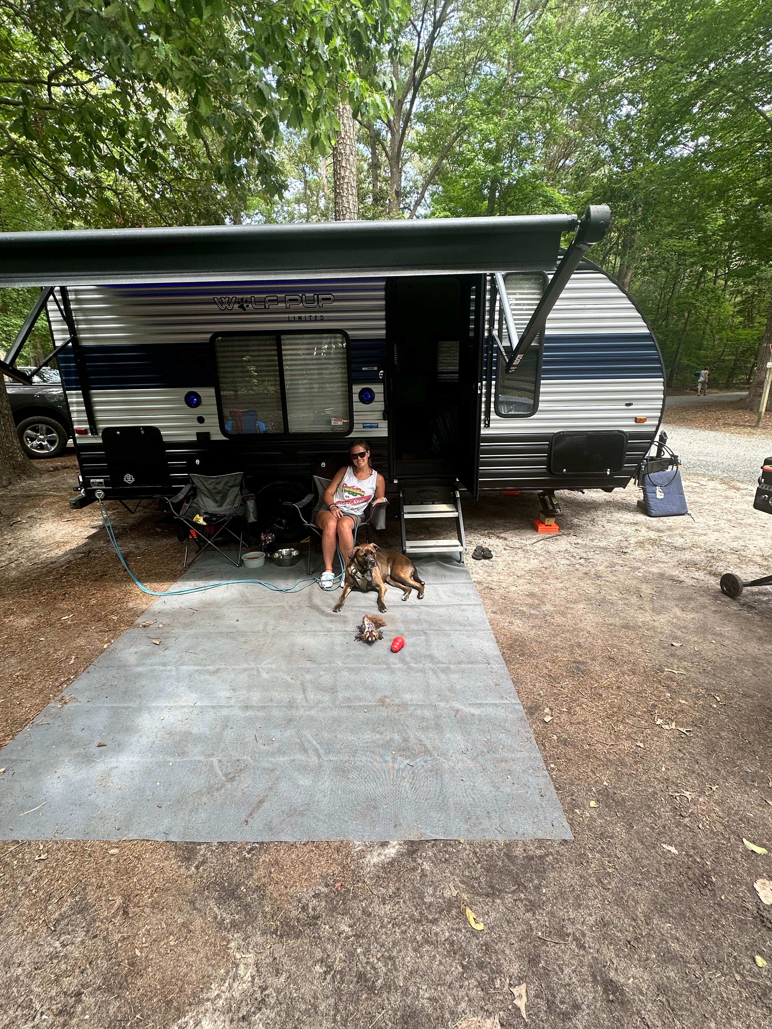 Jessica D.'s photo of camping with pets at Trap Pond State Park Campground near Rehoboth Beach, DE