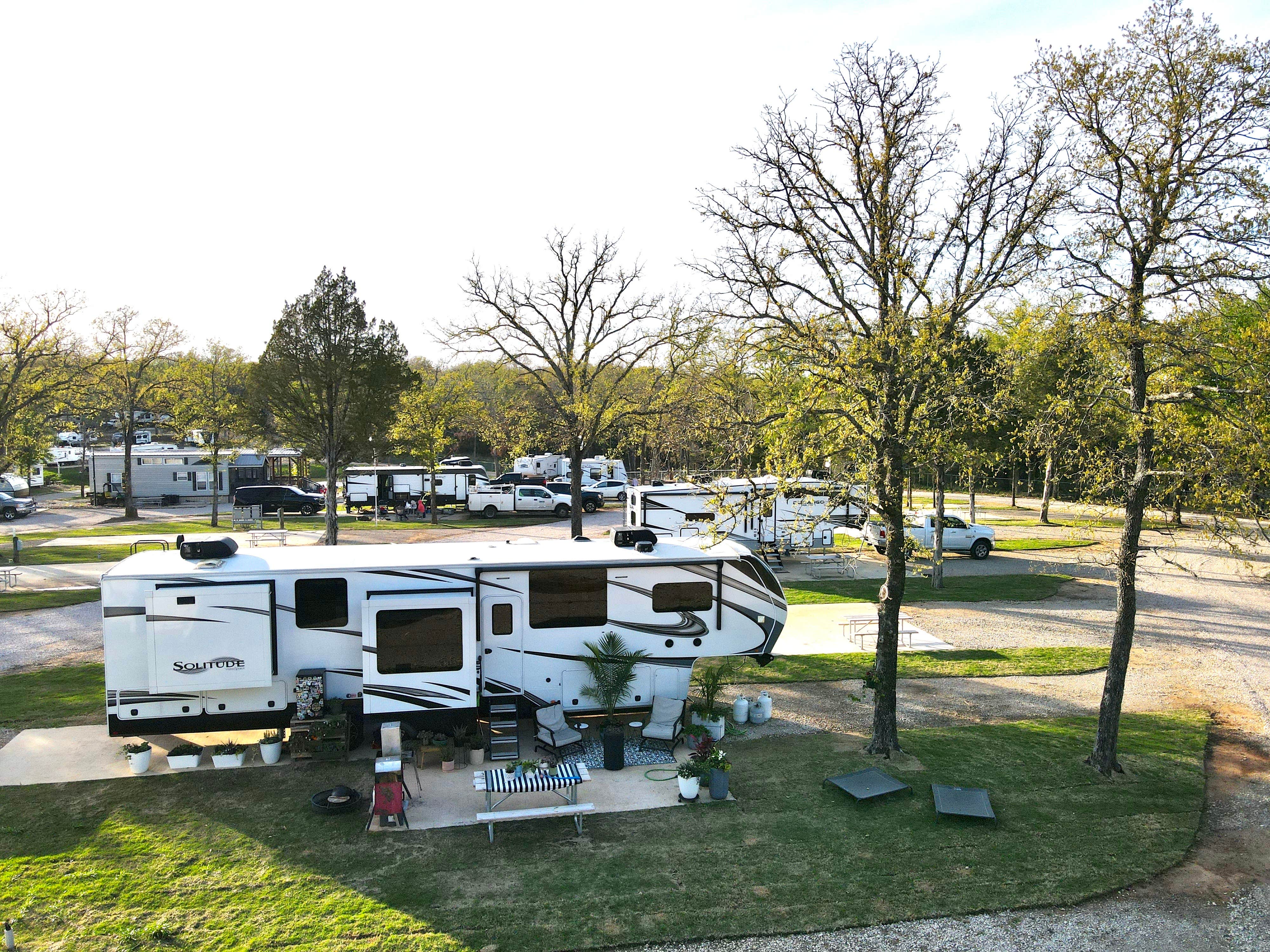 Jade H.'s photo of rv camping at Blue Sky Cedar Creek RV Park near Eustace, TX