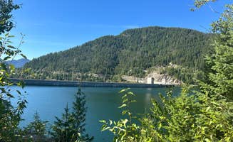 Dutchess S.'s photo of a dispersed camping area at Hungry Horse Reservoir Dispersed near Big Arm, MT