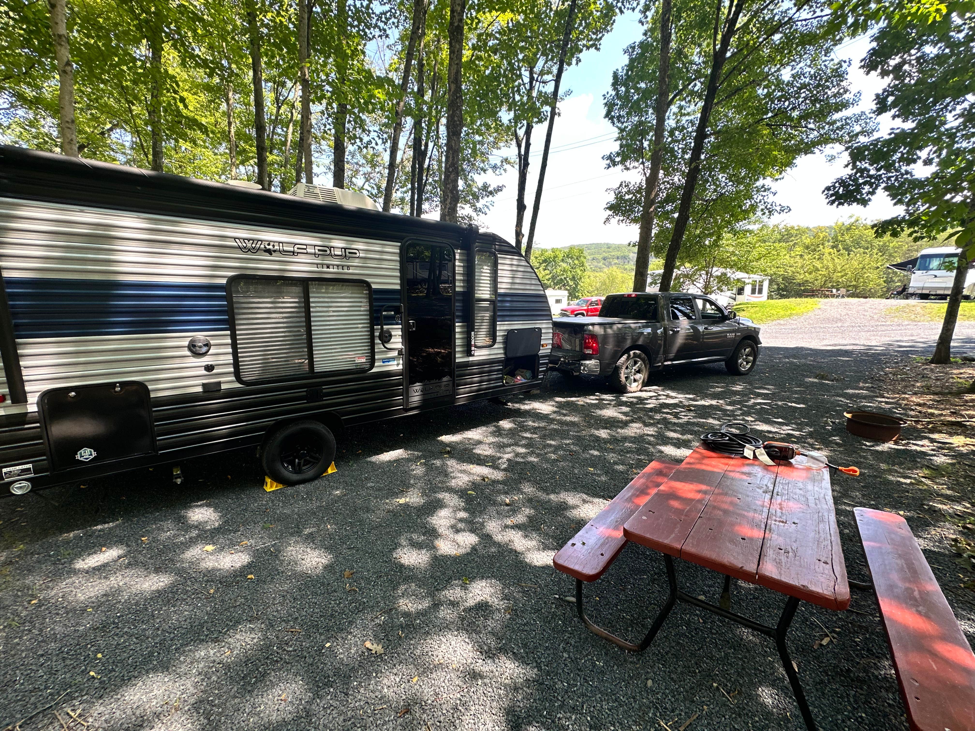 Jessica D.'s photo of rv camping at Delaware Water Gap / Pocono Mountain KOA near Pocono Pines, PA