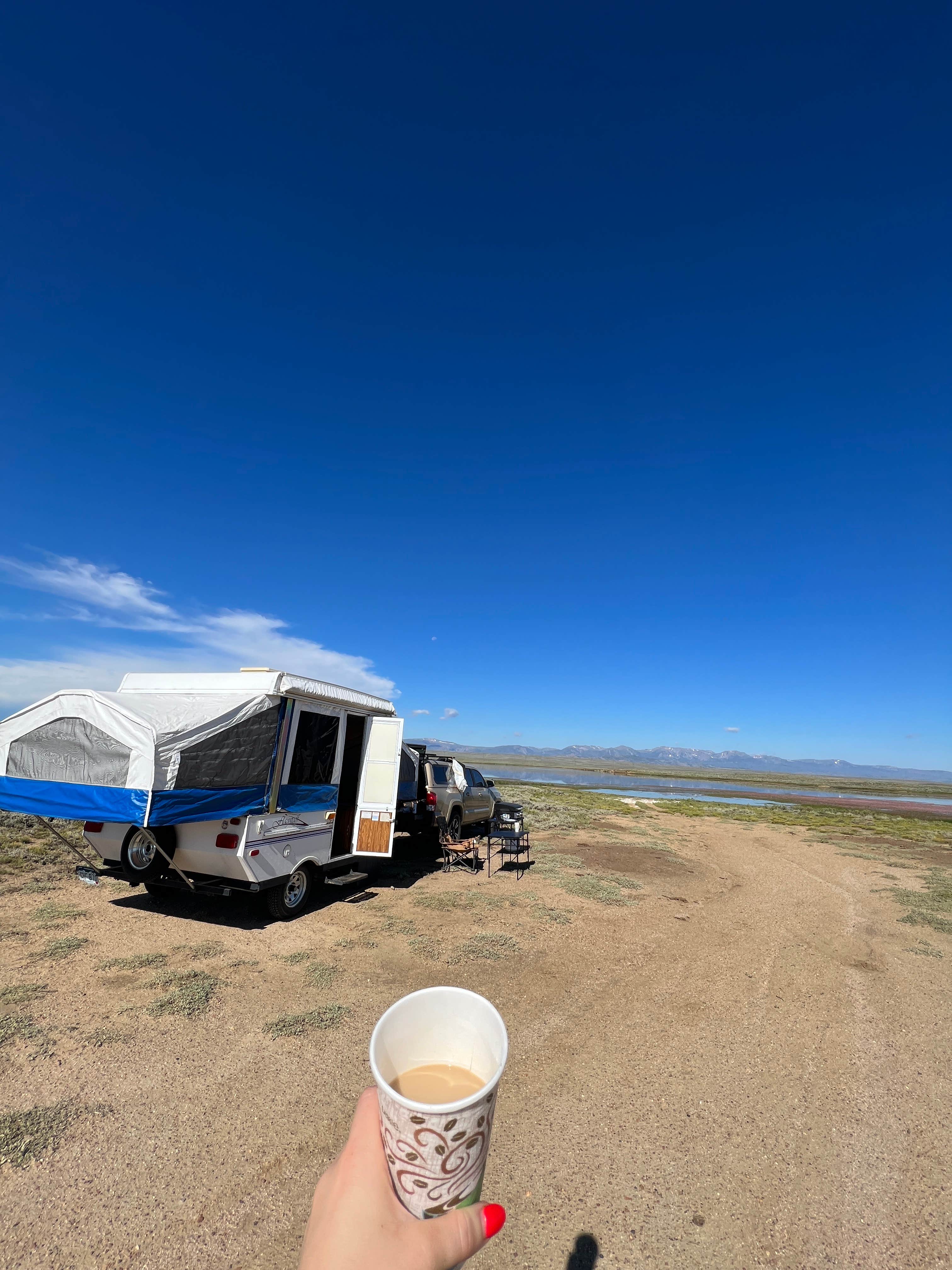 terri's photo of tent camping at Walden Reservoir Dispersed Camping near Steamboat Springs, CO