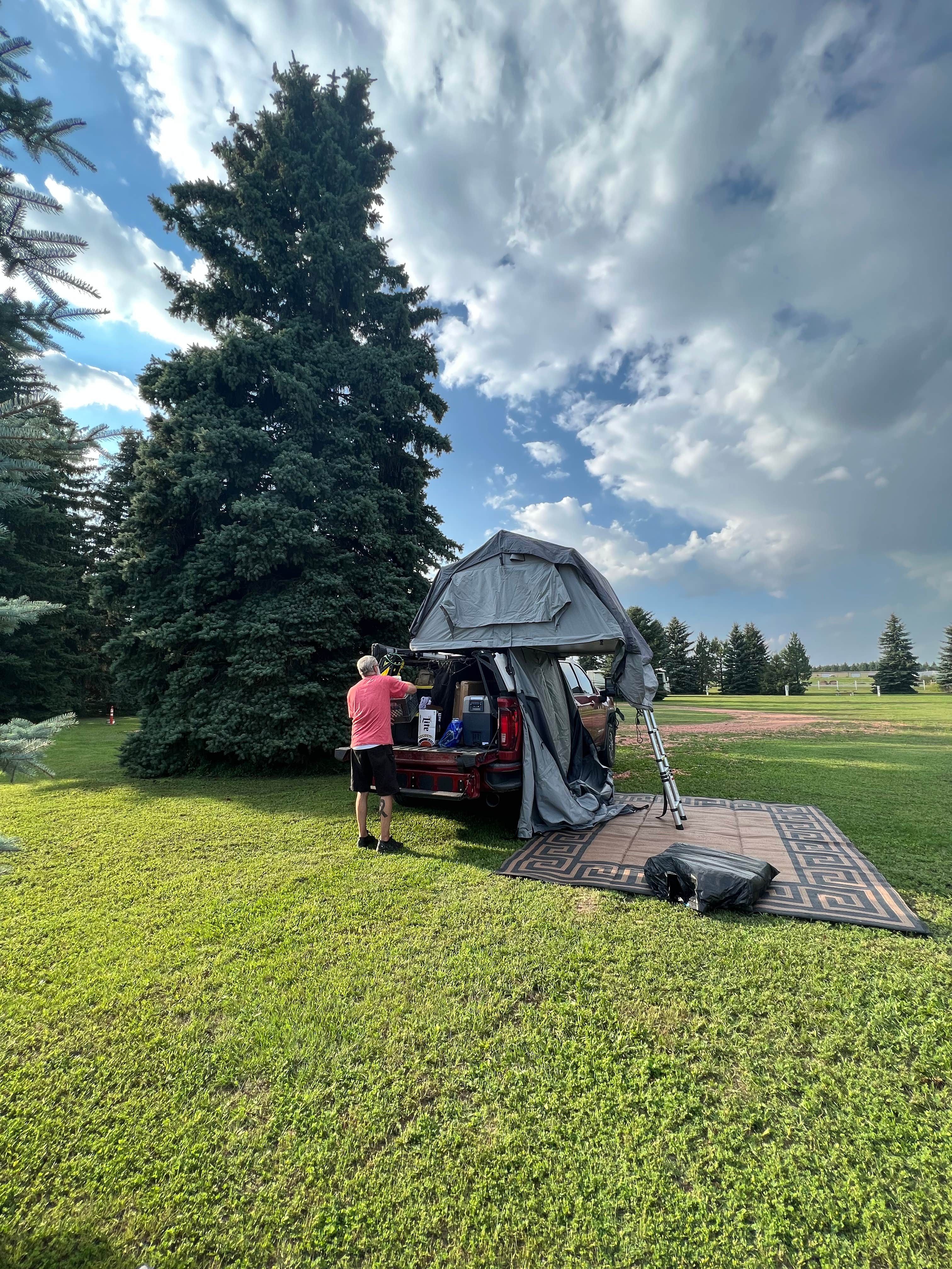 leanne G.'s photo of tent camping at Twin Butte Campground in North Dakota
