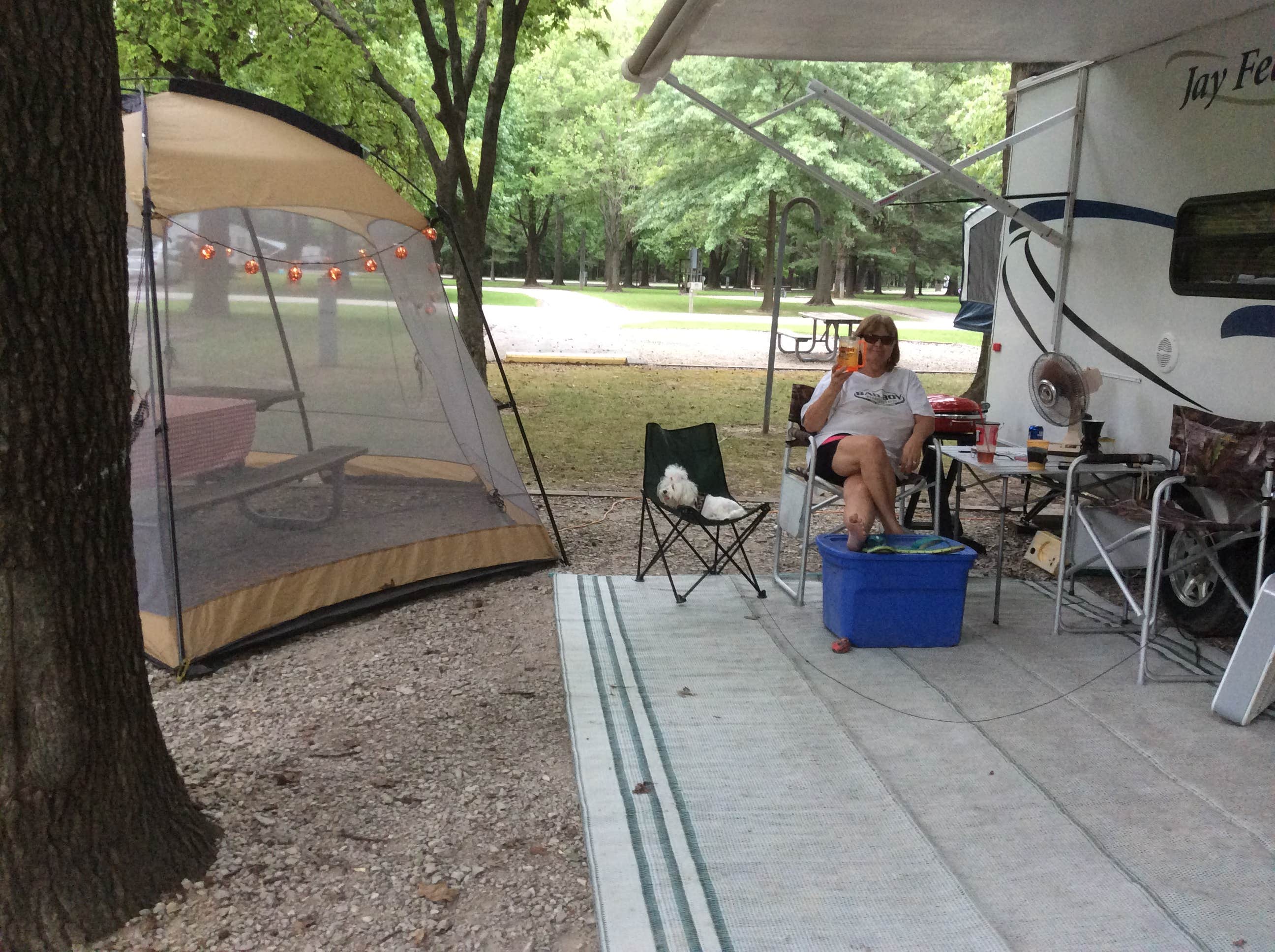 Jeanie H.'s photo of rv camping at Dam West Spillway near Butler, IL