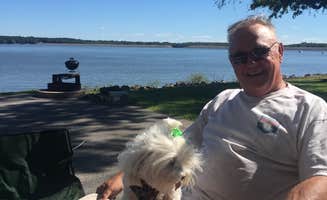 Jeanie H.'s photo of camping with pets at Dam West Spillway near Bonnie, IL