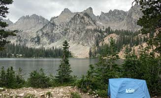 Molly Y.'s photo of tent camping at Alice Lake Primitive Campsite - Sawtooth National Forest near Lowman, ID