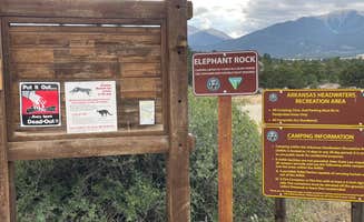 Chris P.'s photo of camping with pets at Elephant Rock Campground near Buena Vista, CO