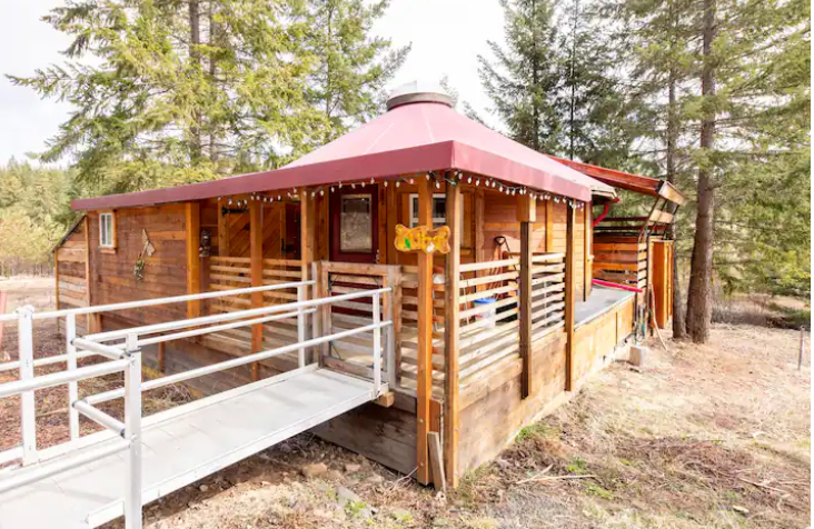 Camper-submitted photo at Yurt at Rivendell Romance in the Forest near Wishram, WA