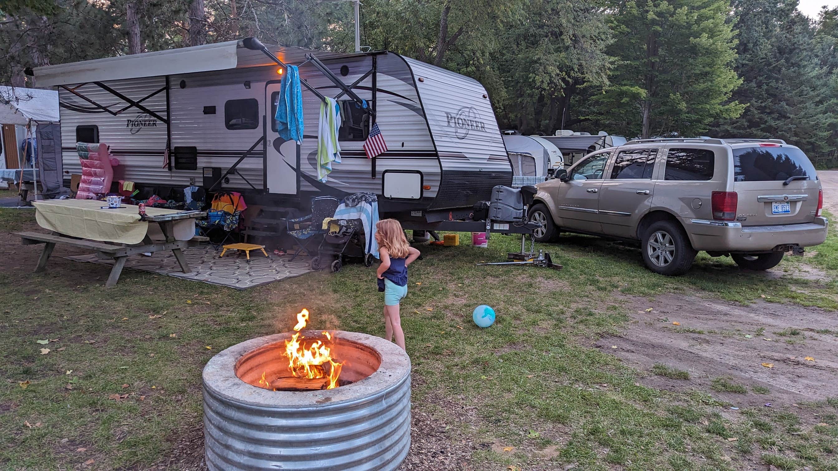 School Section Lake Veteran's Park Campground Remus, Michigan