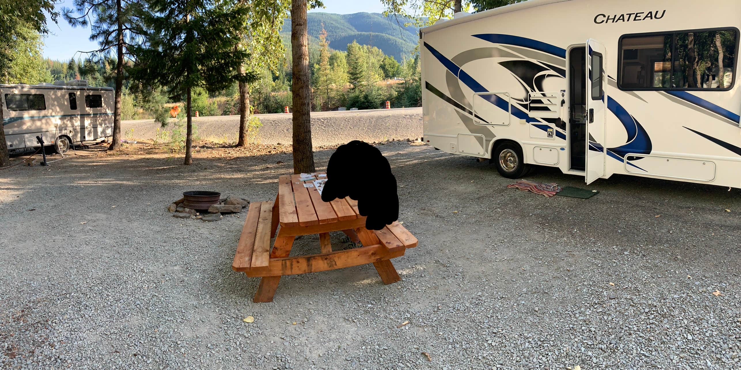 Jennifer H.'s photo of camping with pets at Crystal Gold Mine near Kellogg, ID