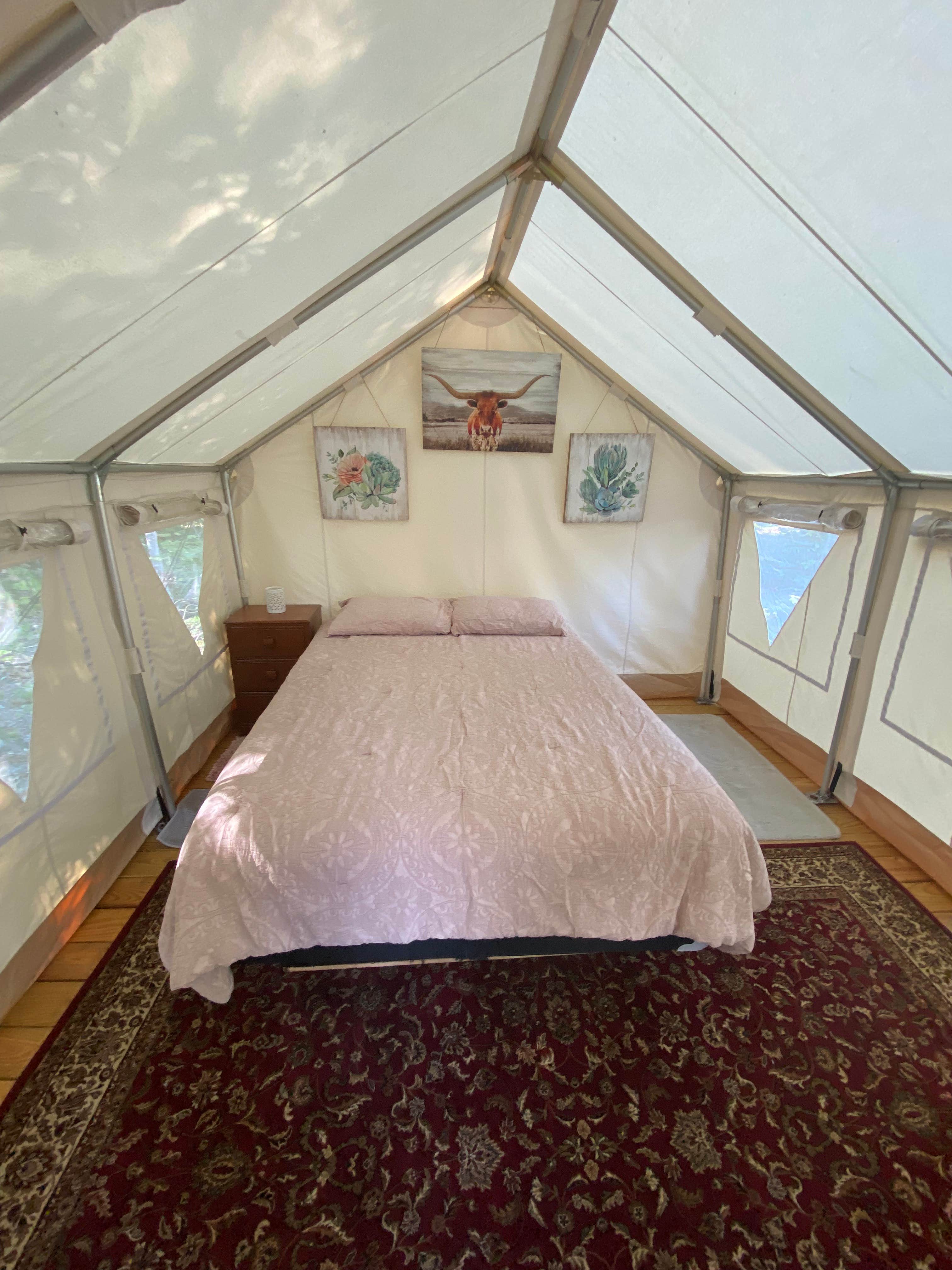 Joy O.'s photo of glamping accommodations at The Loon's Nest near Byron, ME