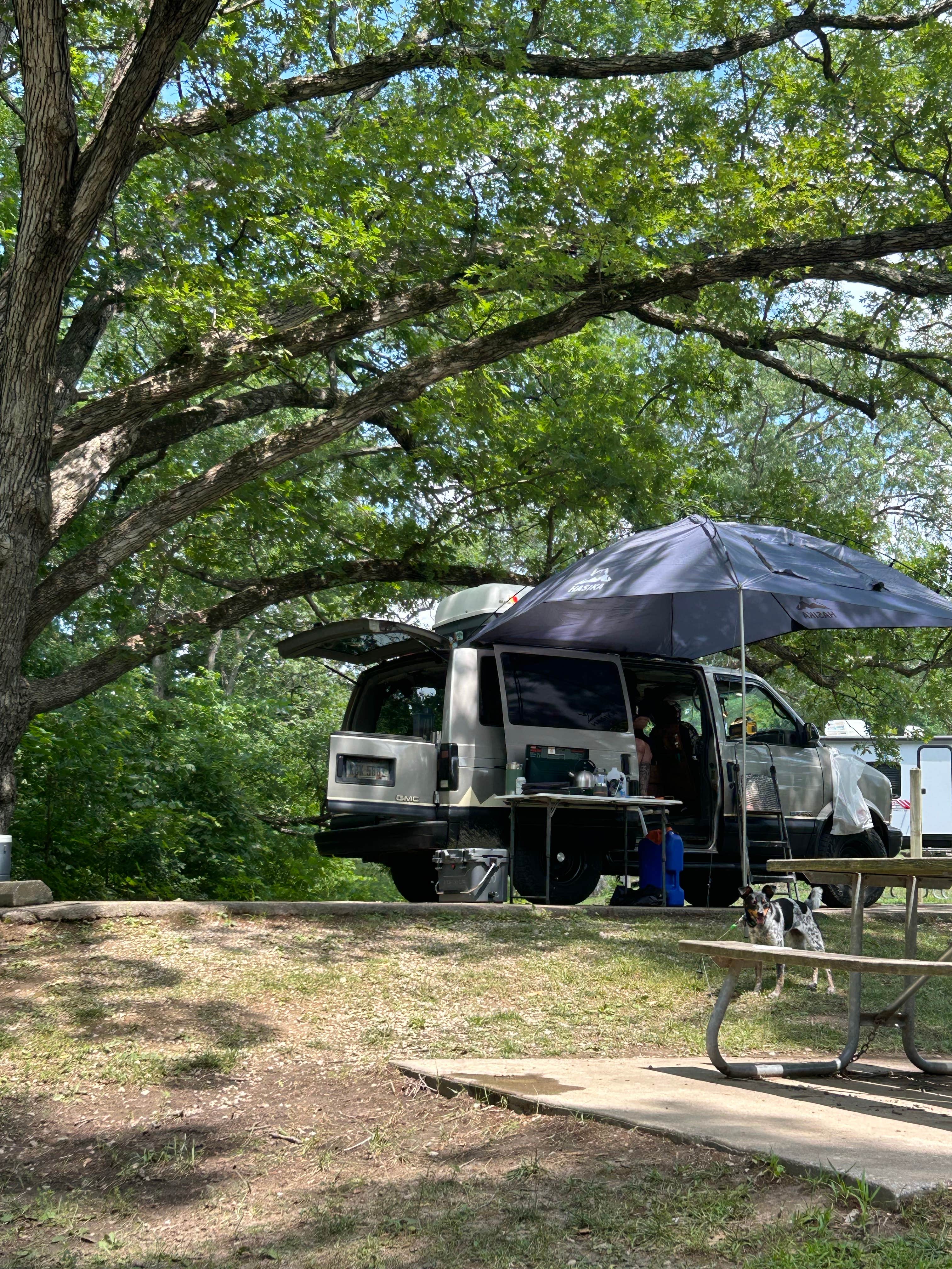 Betsy T.'s photo of camping with pets at Pershing State Park Campground near Kirksville, MO