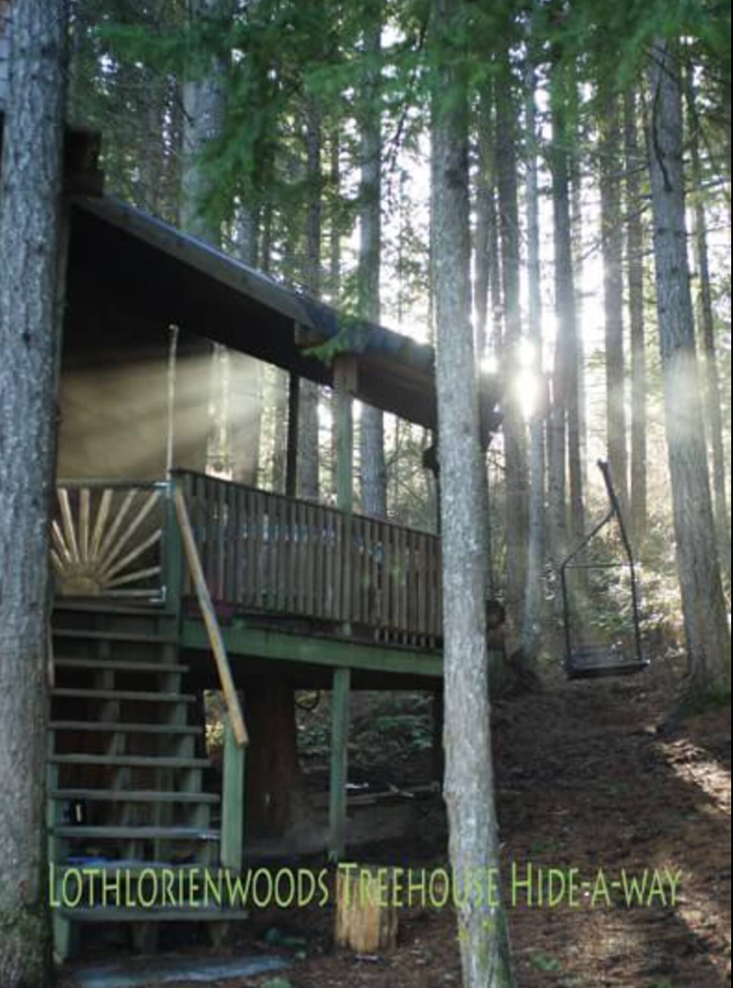 Ashley F.'s photo of a cabin at Tree House Tranquil A Tree - Romantic Escape near Wishram, WA