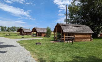 Kristi D.'s photo of glamping accommodations at Deer Lodge A-OK Campground near Beaverhead-Deerlodge National Forest