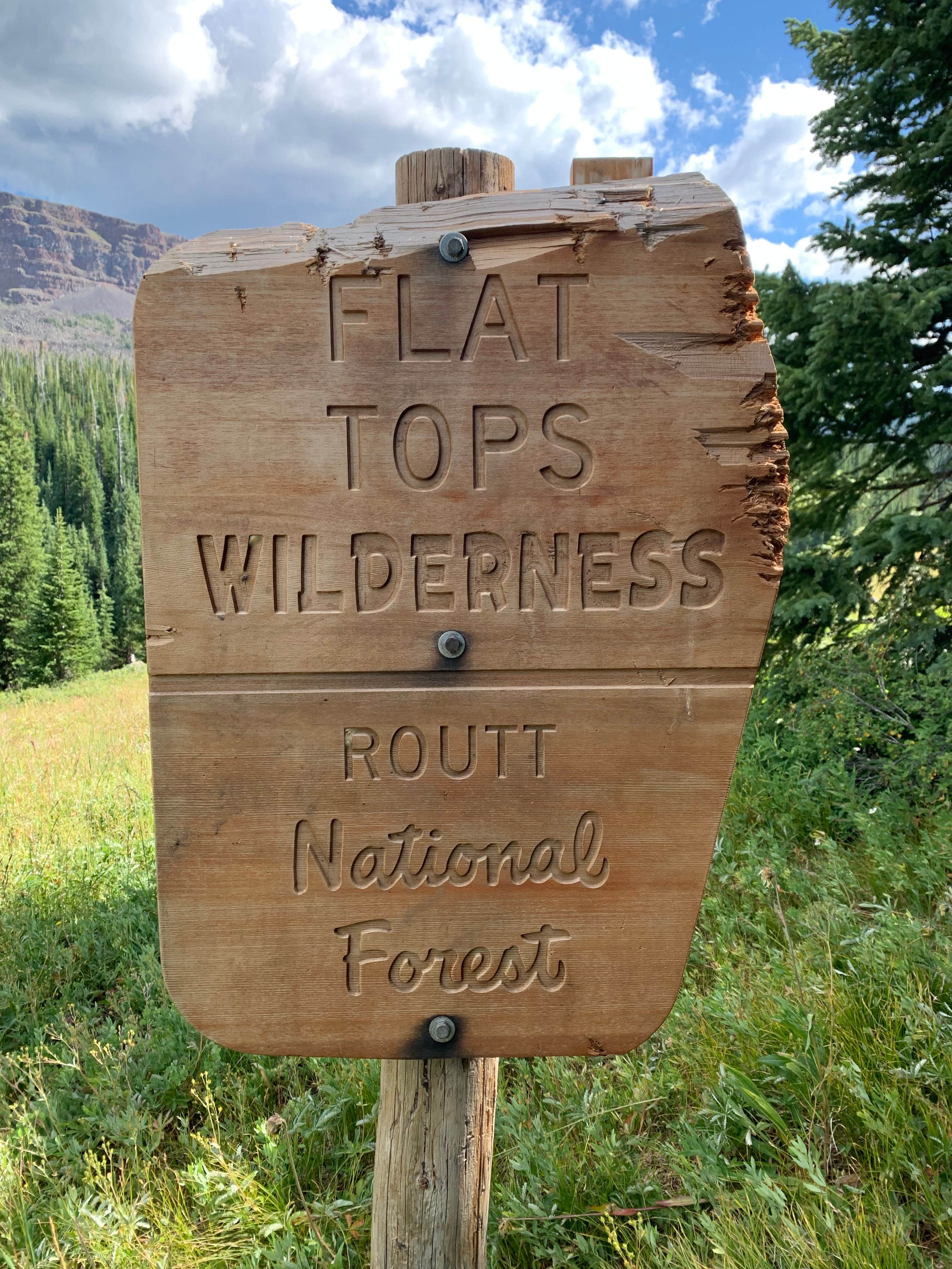 Flat tops trail top camping