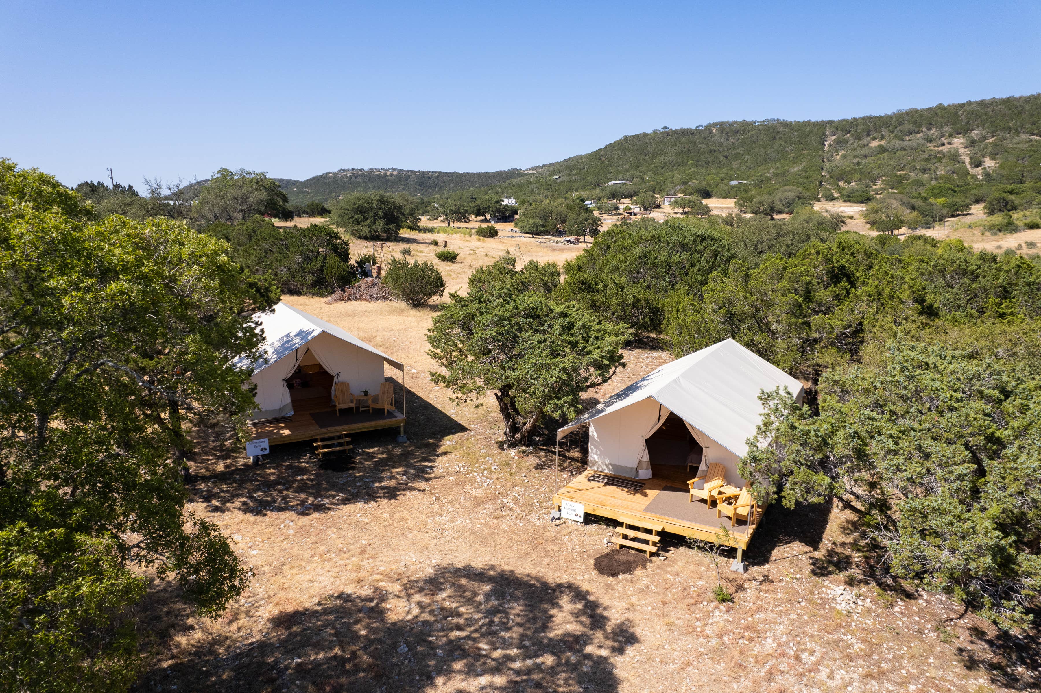 Branch Out Glamping's photo at Twin Falls: Glamping Tents near Comfort, TX